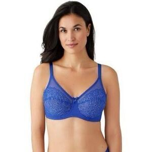 WACOAL NWT Retro Chic Full Figure Underwire Bra in Radiant Blue 34DD